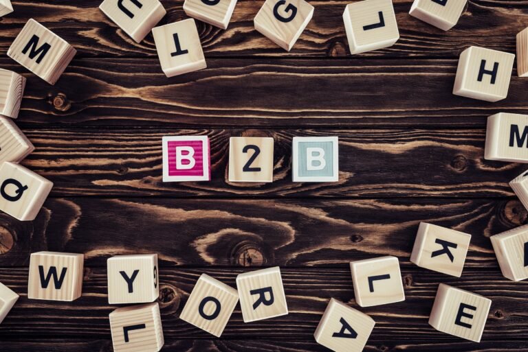 flat lay with b2b inscription made of blocks | Read more on Steffi's blog at goddyarts.com